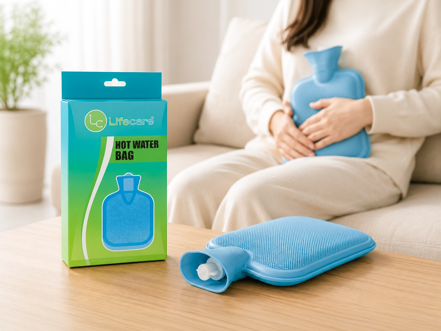 LifeCare leak-proof hot water bag for heat therapy and joint comfort